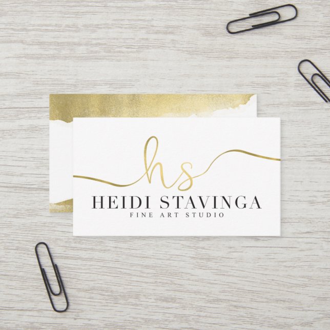 Custom Business Cards: Heidi Stavinga Business Card (Front/Back In Situ)
