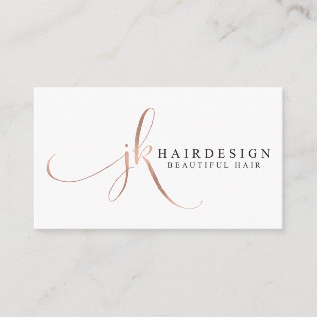Custom Business Cards: JK Hair Design Card (Front)