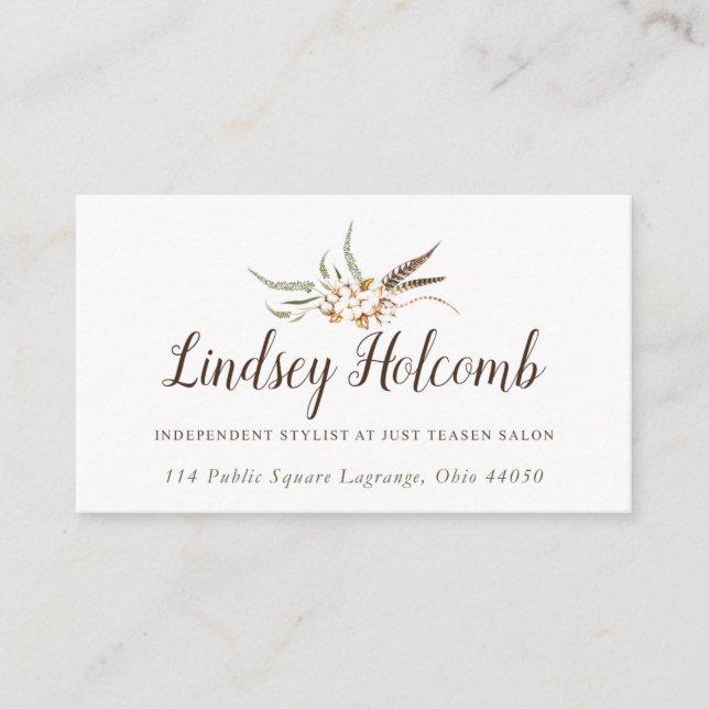 Custom Business Cards: Lindsey H Appointment Card (Front)