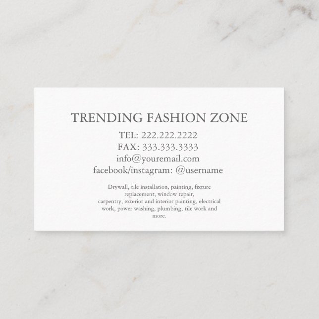 Custom Business Cards | Matte Premium (Back)