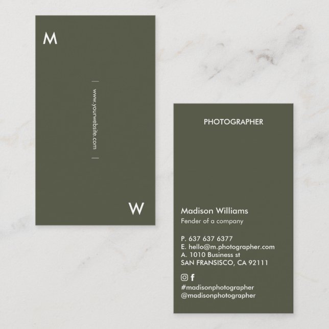 Custom Business Cards Minimal Stylish (Front/Back)