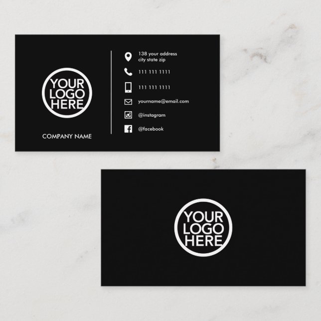 Custom Business Cards Minimal Stylish (Front/Back)