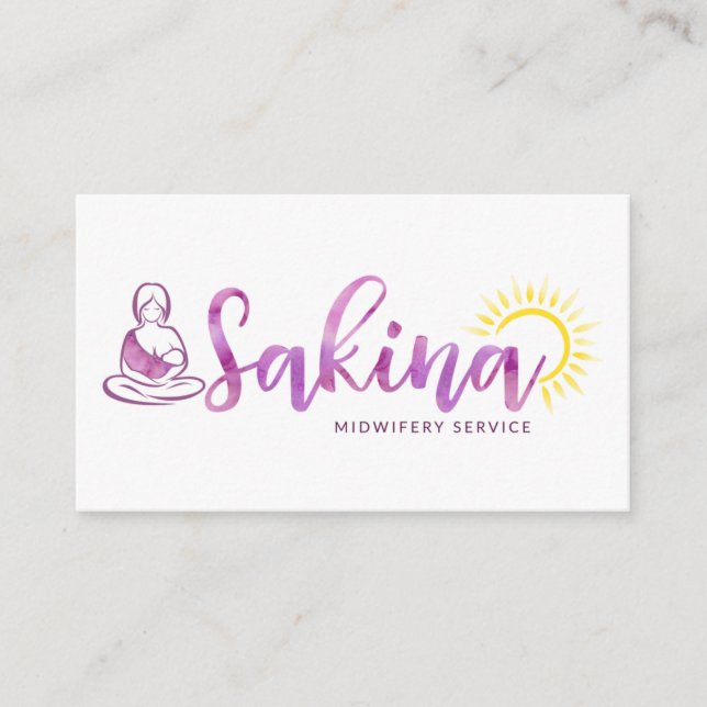 Custom Business Cards: Sakina Business Card (Front)