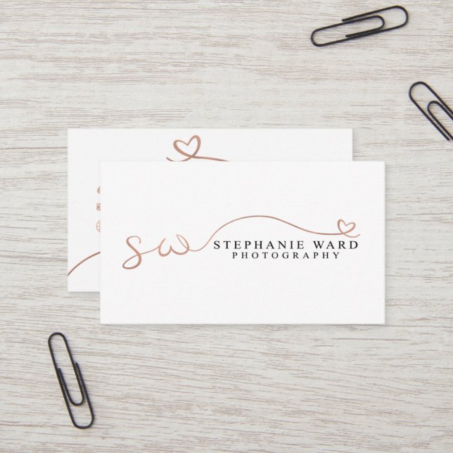 Custom Business Cards: Stephanie Ward Business Card (Front/Back In Situ)