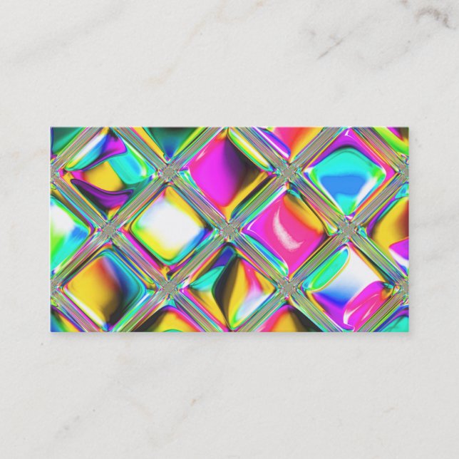 Custom Business Cards Unique 90s Psychadelic Art (Front)