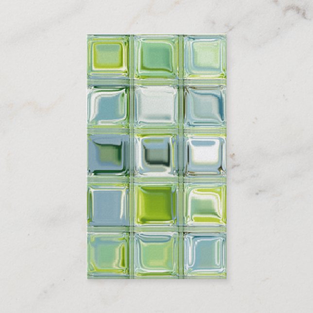 Custom Business Cards with Glass Tile Art (Front)