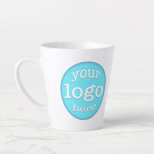Custom Business Company Barista Cafe Logo Branded Latte Mug