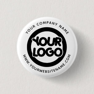 Custom Business Company Logo 1 Inch Round Button
