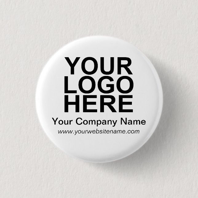 Custom  Business Company Logo 1 Inch Round Button (Front)