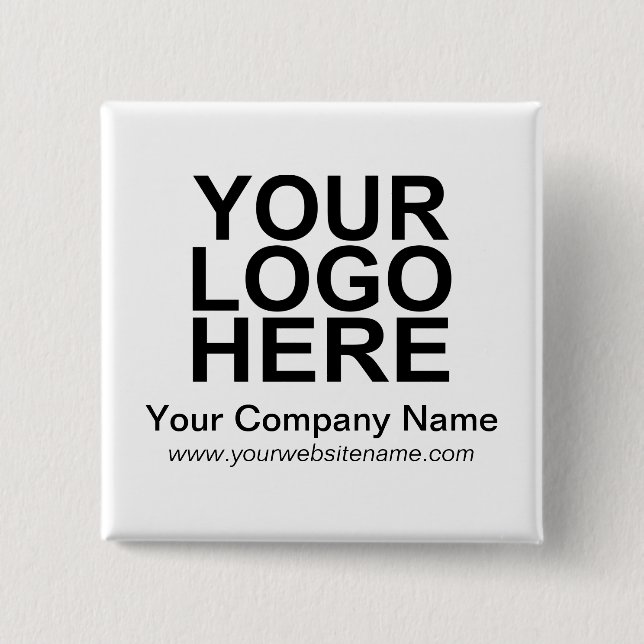 Custom  Business Company Logo 2 Inch Square Button (Front)