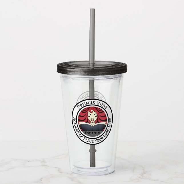 Custom Business Company Logo Acrylic Tumbler (Front)