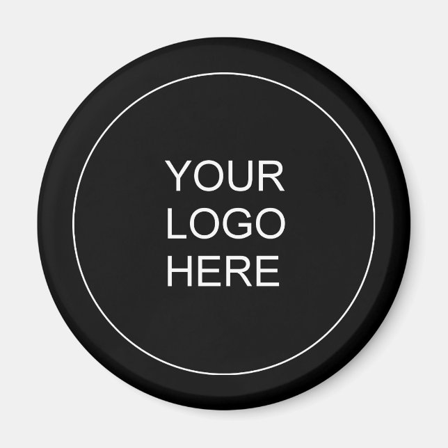 Custom Business Company Logo Add Text Template Magnet (Front)