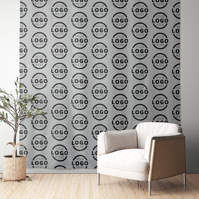 Custom Business Company Logo Backdrop Grey Tapestry (Creator Uploaded)