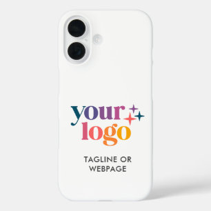 Custom Business Company Logo Custom Text iPhone 16 Case