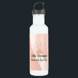Custom Business Company Logo Feminine Blush Pink  710 Ml Water Bottle<br><div class="desc">Are you looking for give-aways for your own hand-made, women-owned small business? Check out this Custom Business Company Logo Feminine Blush Pink stainless steel water bottle designed by The Small Business Shop. You can personalize this water bottle with your company name. The design now has a blush pink and cream...</div>