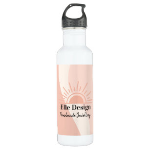 Custom Business Company Logo Feminine Blush Pink  710 Ml Water Bottle