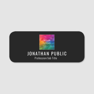 Custom Business Company Logo Name Here Name Tag