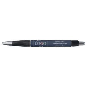 Custom Business Company Logo Navy Blue Pen 
