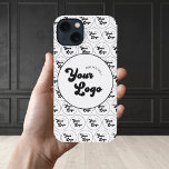 Custom Business Company Logo Pattern Black & White iPhone 13 Case<br><div class="desc">Promote your brand with this custom iPhone case featuring a black and white repeating logo pattern. Perfect for corporate branding, promotional swag, client gifts, or employee use, this modern minimalist phone case blends style with professionalism. Add your company logo to create a custom branded accessory that keeps your business visible...</div>