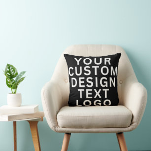 Custom Business Company Logo Promotional Branded T Throw Pillow