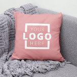 Custom Business Company Logo Promotional Branded Throw Pillow<br><div class="desc">Easily personalize this trendy throw pillow with your own business logo. You can change the background colour to match your logo or corporate colours. Promotional pillows make a long lasting impression so they make great corporate gifts, giveaways, or souvenirs for clients, customers, and employees. They can also be used to...</div>