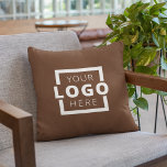 Custom Business Company Logo Promotional Branded Throw Pillow<br><div class="desc">Easily personalize this trendy throw pillow with your own business logo. You can change the background colour to match your logo or corporate colours. Promotional pillows make a long lasting impression so they make great corporate gifts, giveaways, or souvenirs for clients, customers, and employees. They can also be used to...</div>