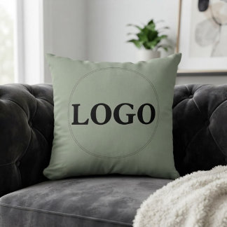 Custom Business Company Logo Promotional Branded Throw Pillow
