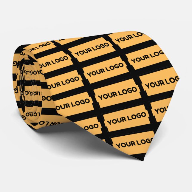 Custom Business Company Logo Promotional Pattern  Tie (Rolled)