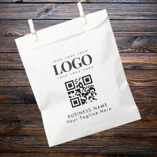 Custom Business Company Logo Qr Code Paper Bag