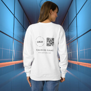 Custom Business Company Logo QR Code Scan & Text Sweatshirt