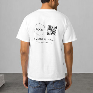 Custom Business Company Logo QR Code Scan & Text   Maternity T-Shirt