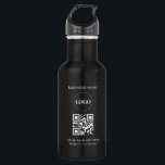 Custom Business Company Logo QR Code & Text Simple 532 Ml Water Bottle<br><div class="desc">Promote your business with this elegant water bottle,  featuring custom logo & text. Easily add your logo by clicking on the "personalize" option.</div>