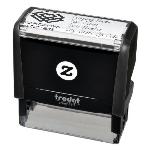 Custom Business Company Logo Return Address Self-i Self-inking Stamp