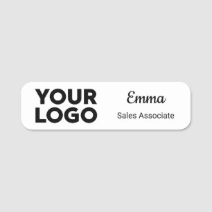 Custom Business Company Logo Script Name Job Title Tag