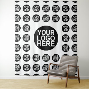 Custom Business Company Logo Tapestry