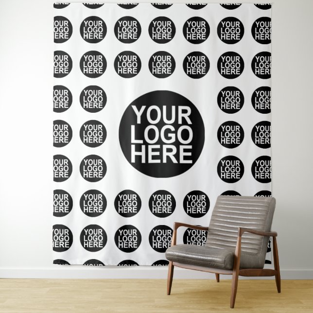 Custom Business Company Logo Tapestry (In Situ)