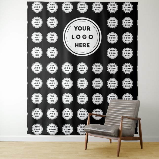 Custom Business Company Logo Tapestry (In Situ)