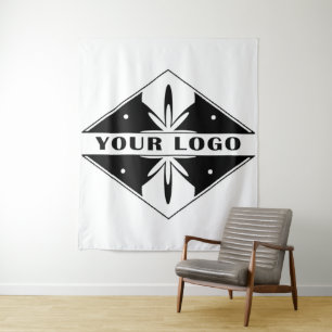 Custom Business Company Logo Tapestry