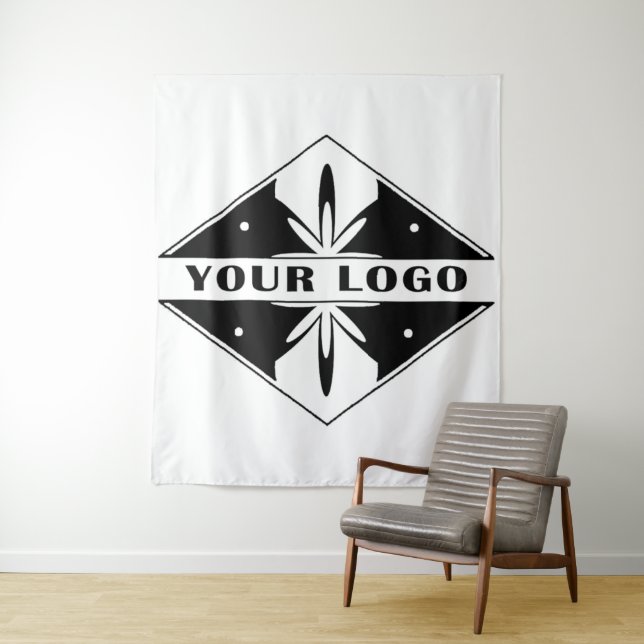 Custom Business Company Logo Tapestry (In Situ)