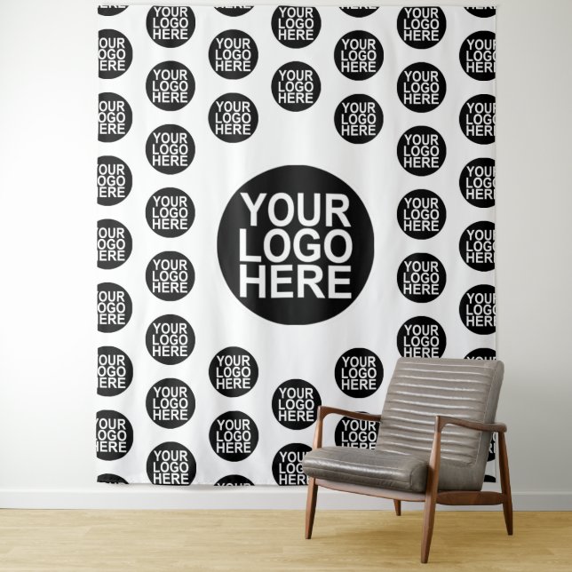 Custom Business Company Logo Tapestry (In Situ)