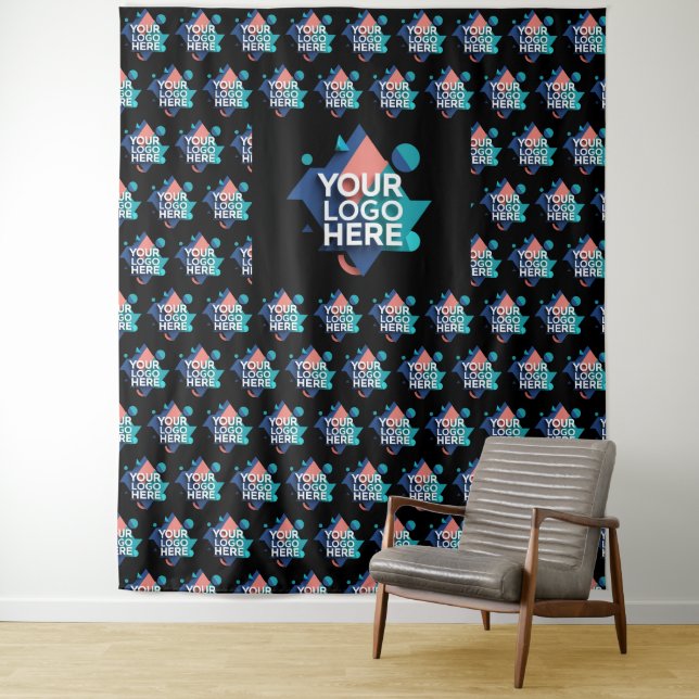 Custom Business Company Logo Tapestry (In Situ)