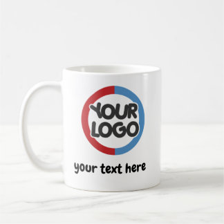 Custom Business Company Logo Text Coffee Mug