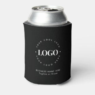 Custom Business Company Logo & Text Minimalist Can Cooler