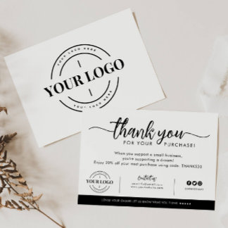 Custom Business Company Logo Thank You Purchase