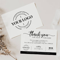 Custom Business Company Logo Thank You Purchase