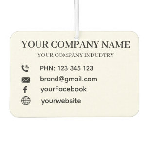 Custom Business Company Promotional Branding Gift Air Freshener