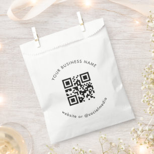 Custom Business Company Qr Code Scan Paper Bag