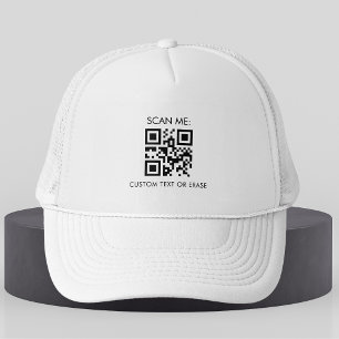 Custom Business Company QR Code & Text Minimalist Trucker Hat