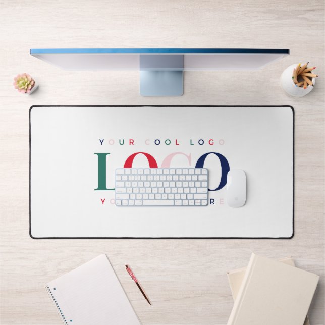 Custom Business Company Rectangle Colourful Logo Desk Mat (Office 1)