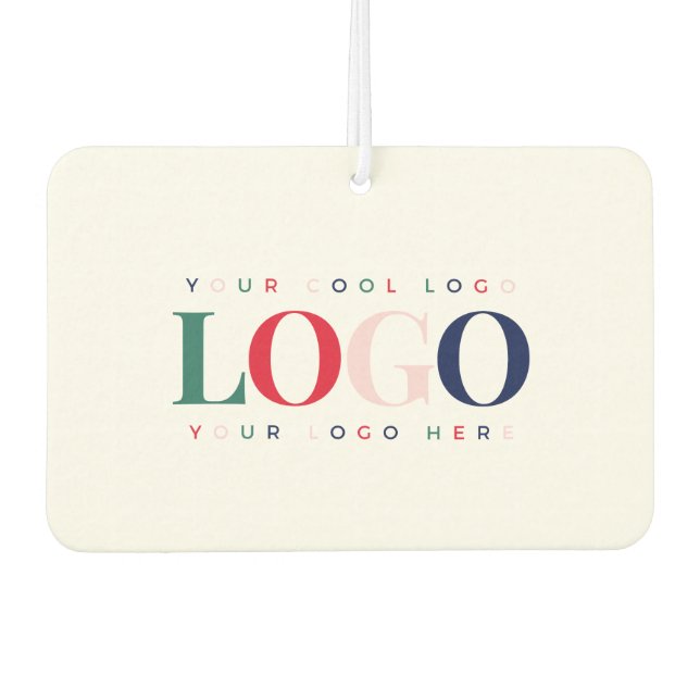 Custom Business Company Rectangle Logo Colourful Air Freshener (Front)